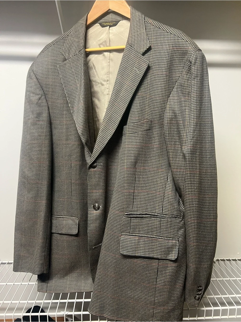 Orvis Men’s 48 Long (US) Houndstooth Blazer